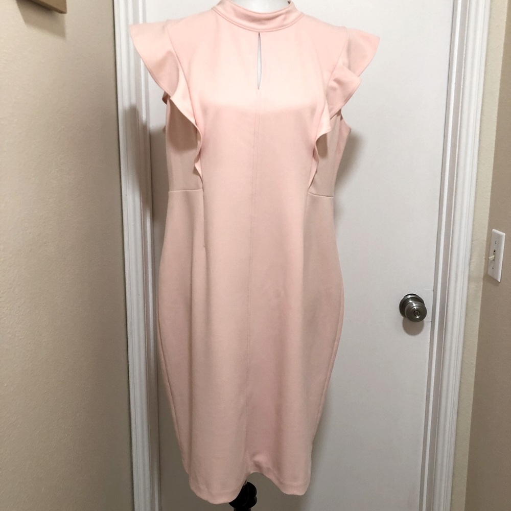 🔷🩸Light Pink Fully Lined Dress Size 16 DKNY